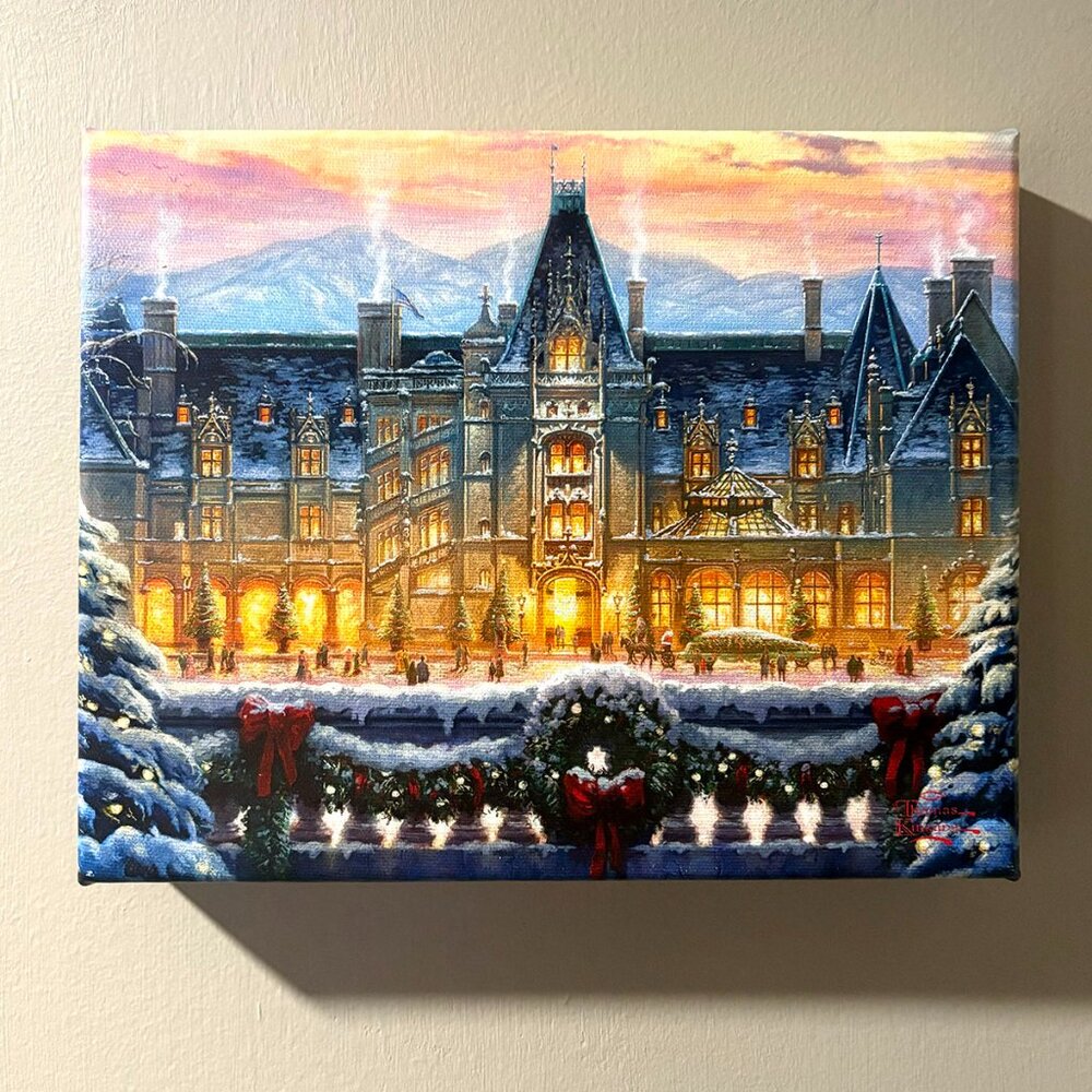 Thomas Kinkade Christmas at Biltmore® - 8" x 10" Gallery Wrapped Canvas
